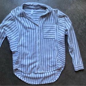 BP Gray white flannel Striped Button Down Shirt